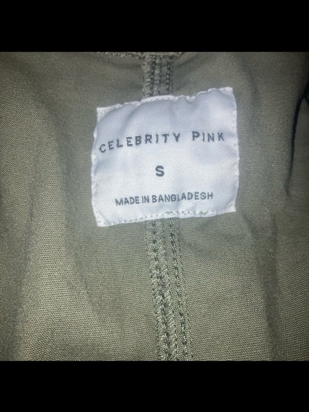 Celebrity Pink Olive Green Short-Sleeve Utility Jumpsuit - Picture 8 of 12